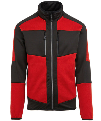 Tryck din logga på Fleece från Regatta Professional - Anpassa E-Volve unisex mellanlager med stickad effekt och stretch i färgen Ljusröd för företag, föreningar och privatpersoner