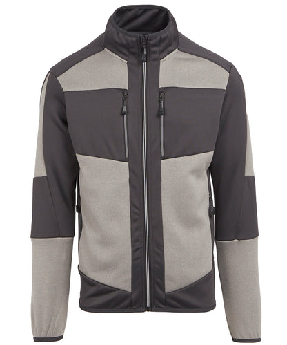 Tryck din logga på Fleece från Regatta Professional - Anpassa E-Volve unisex mellanlager med stickad effekt och stretch i färgen Mellangrå för företag, föreningar och privatpersoner