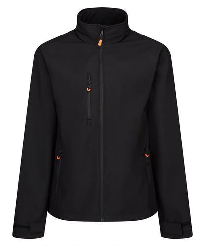 Tryck din logga på Softshelljackor från Regatta Professional - Anpassa Thermogen Powercell 5000 uppvärmd softshelljacka i färgen Svart för företag, föreningar och privatpersoner