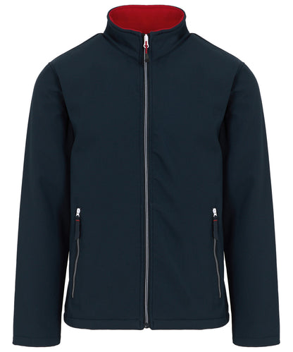 Tryck din logga på Softshelljackor från Regatta Professional - Anpassa Ascender 2-lagers softshell i färgen Marinblå för företag, föreningar och privatpersoner