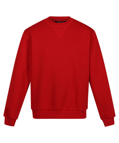 Tryck din logga på Sweatshirts från Regatta Professional - Anpassa Pro sweatshirt med rund hals i färgen Ljusröd för företag, föreningar och privatpersoner