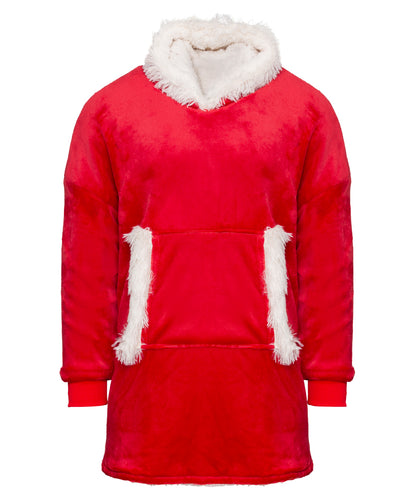 Tryck din logga på Hoodies från Ribbon - Anpassa The Ribbon överdimensionerad mysig vändbar sherpahuvtröja i färgen Mellan röd One Size för företag, föreningar och privatpersoner