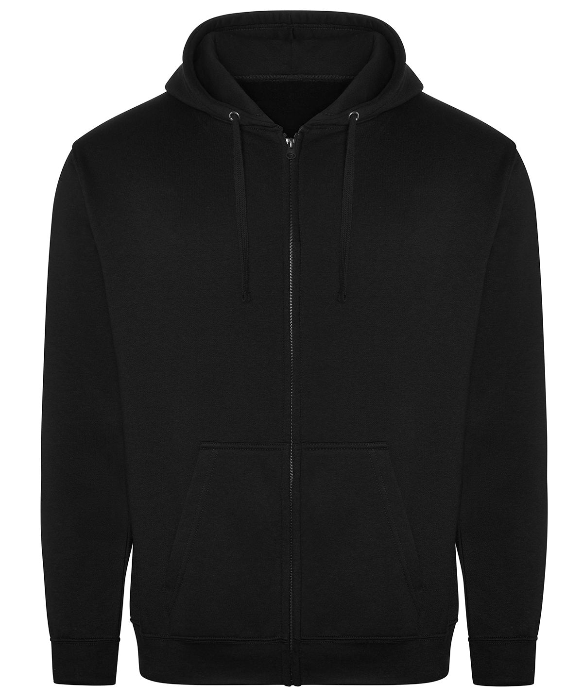 Tryck din logga på Hoodies från ProRTX - Anpassa (RX351) Pro hoodie med dragkedja i färgen Svart för företag, föreningar och privatpersoner