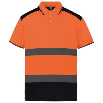 YOKO Hi-vis two-tone polo shirt YK104