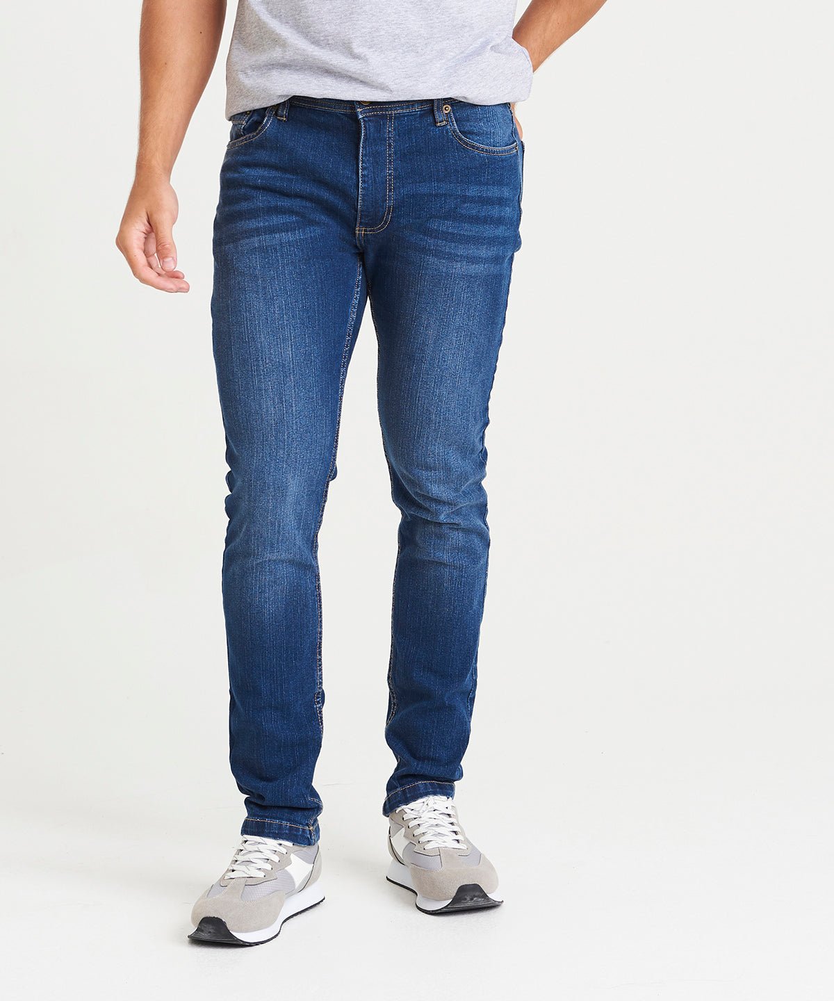 Tryck din logga på Jeans från AWDis So Denim - Anpassa (SD004) Max smala jeans i färgen för företag, föreningar och privatpersoner