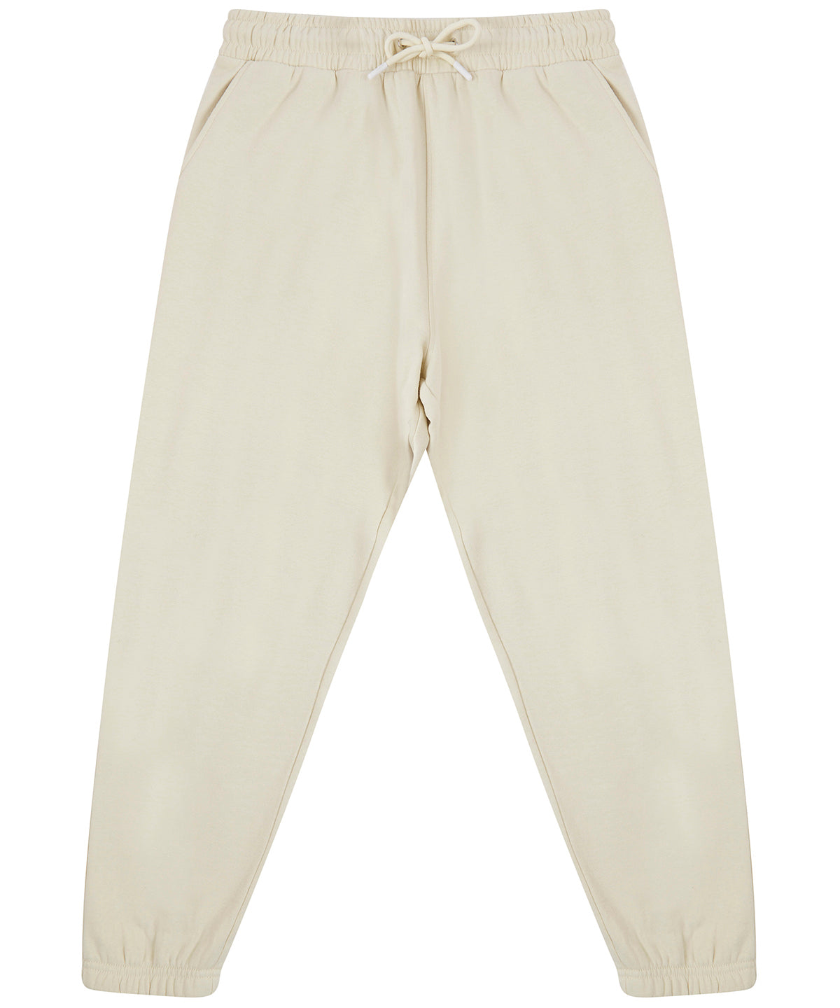 Tryck din logga på Mjukisbyxor från SF - Anpassa Unisex hållbara modejoggers med mudd i färgen Naturligt för företag, föreningar och privatpersoner