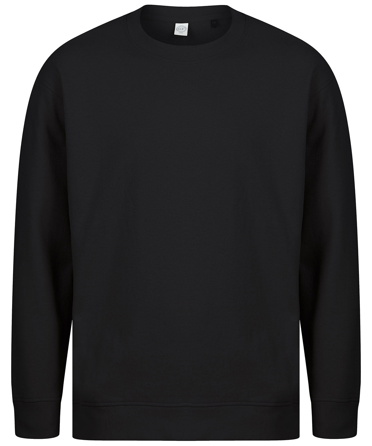 Tryck din logga på Sweatshirts från SF - Anpassa (SF530) Unisex sweatshirt med hållbart mode i färgen Svart för företag, föreningar och privatpersoner