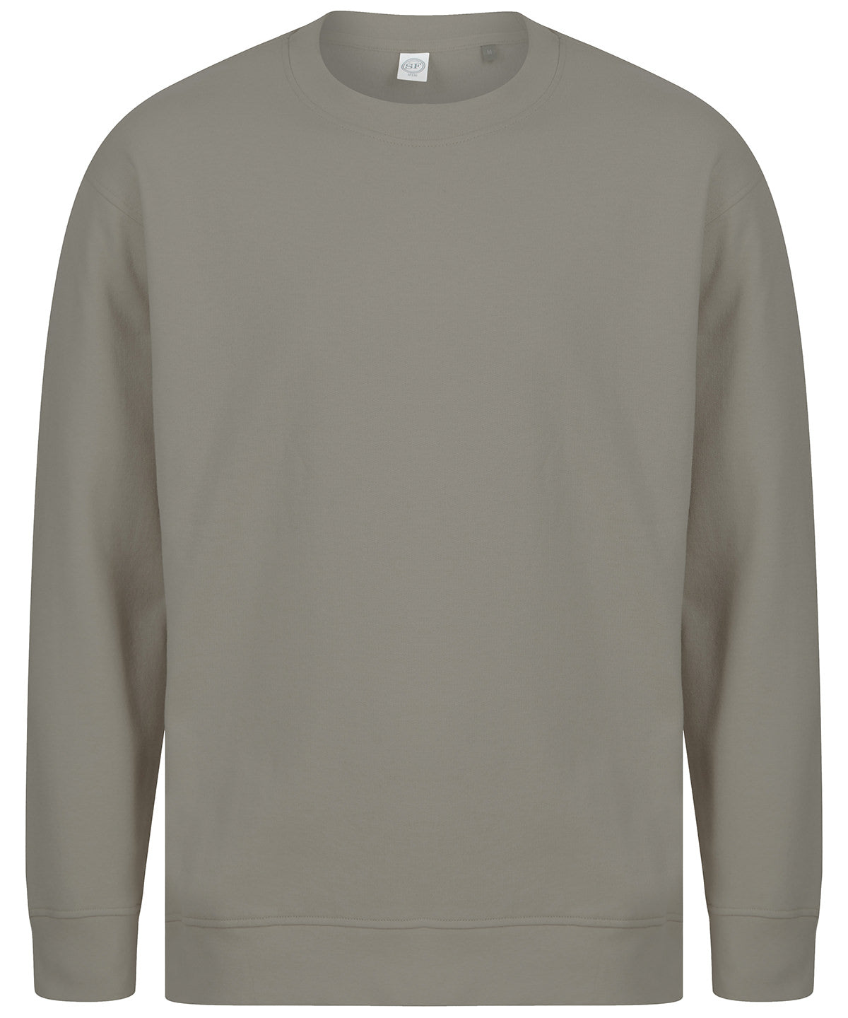 Tryck din logga på Sweatshirts från SF - Anpassa (SF530) Unisex sweatshirt med hållbart mode i färgen Khaki för företag, föreningar och privatpersoner