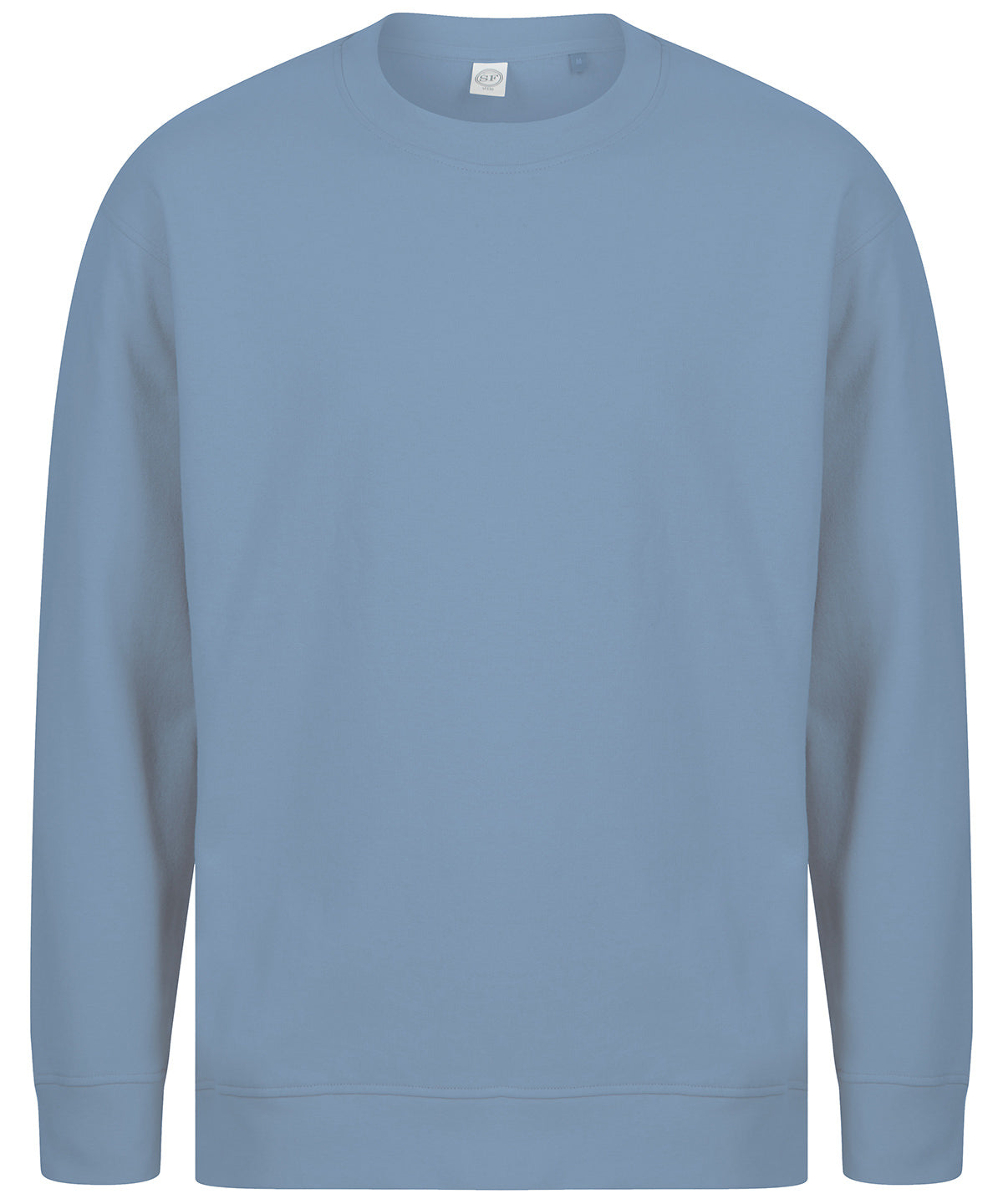 Tryck din logga på Sweatshirts från SF - Anpassa (SF530) Unisex sweatshirt med hållbart mode i färgen Mellanblå för företag, föreningar och privatpersoner