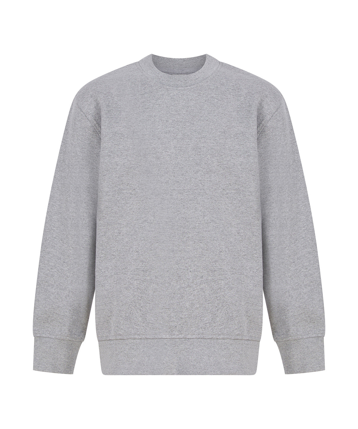 Tryck din logga på Sweatshirts från SF - Anpassa (SM530) Barn hållbart mode sweatshirt med böjd fåll i färgen Ljunggrå för företag, föreningar och privatpersoner