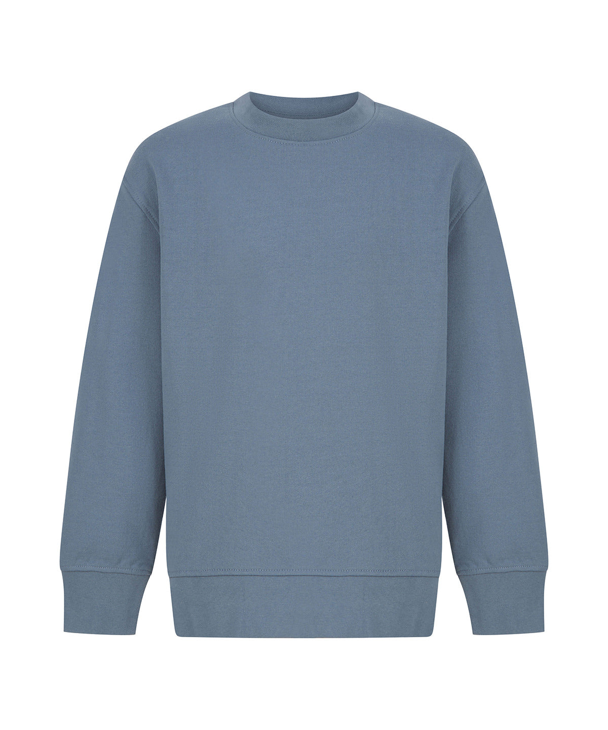 Tryck din logga på Sweatshirts från SF - Anpassa (SM530) Barn hållbart mode sweatshirt med böjd fåll i färgen Ljusblå för företag, föreningar och privatpersoner