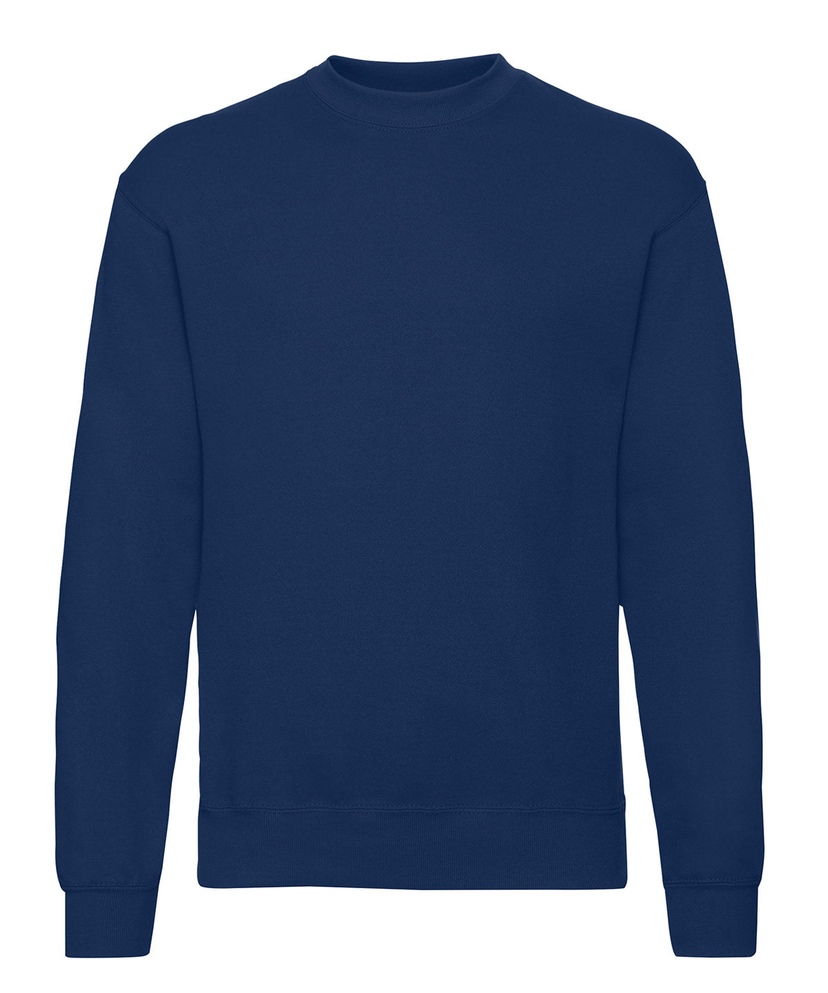 Tryck din logga på Sweatshirts från Fruit of the Loom - Anpassa (2SS200) Klassisk 80/20-sweatshirt med set-in i färgen Marinblå för företag, föreningar och privatpersoner