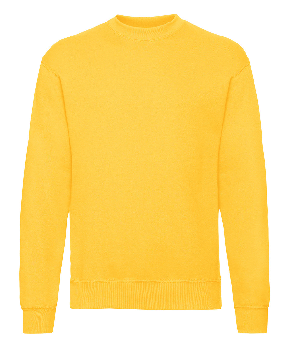 Tryck din logga på Sweatshirts från Fruit of the Loom - Anpassa (2SS200) Klassisk 80/20-sweatshirt med set-in i färgen Mellan gul för företag, föreningar och privatpersoner