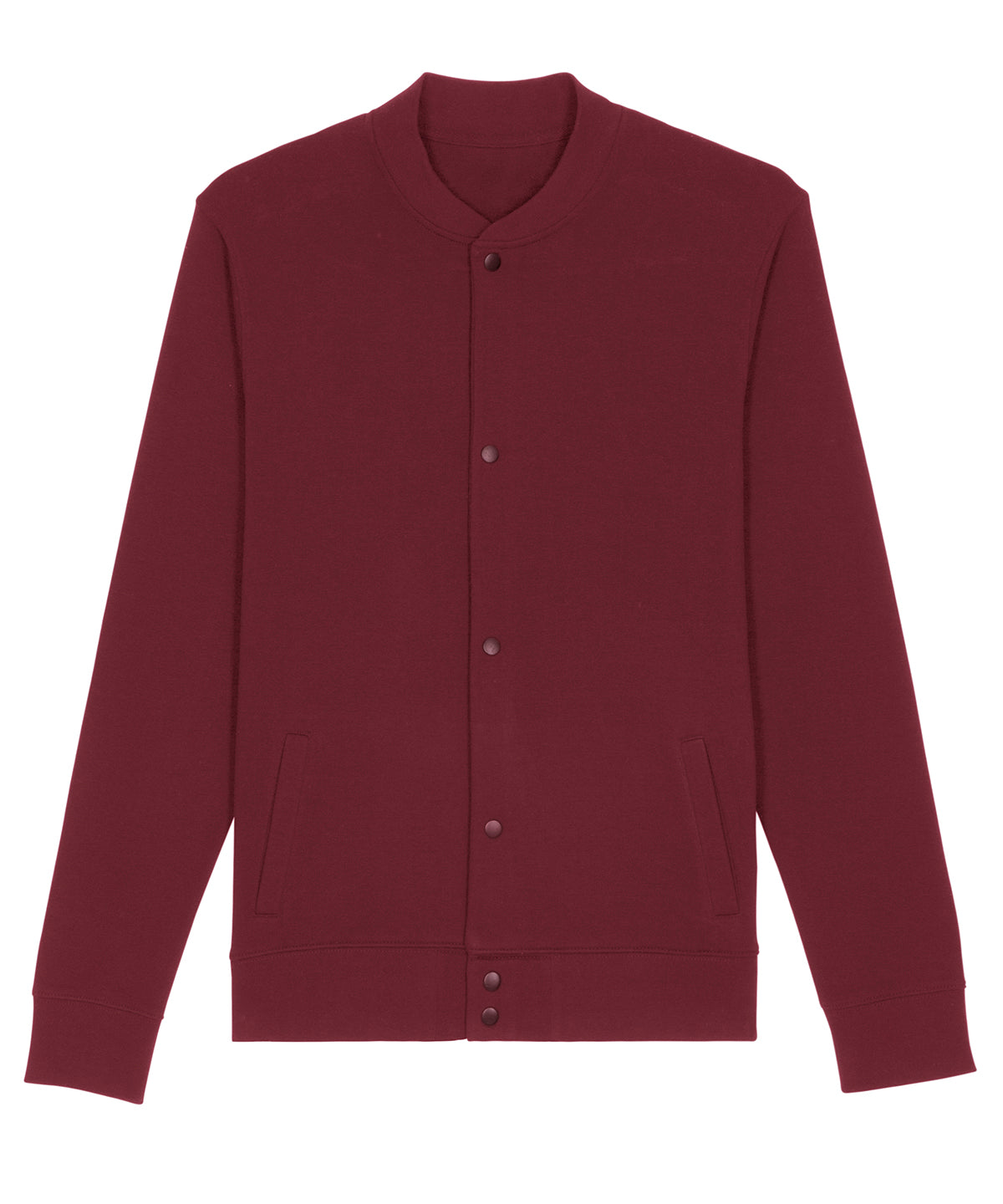 Tryck din logga på Sweatshirts från Stanley/Stella - Anpassa (SX132) Bounder unisex bomber sweashirt i färgen Burgundy för företag, föreningar och privatpersoner