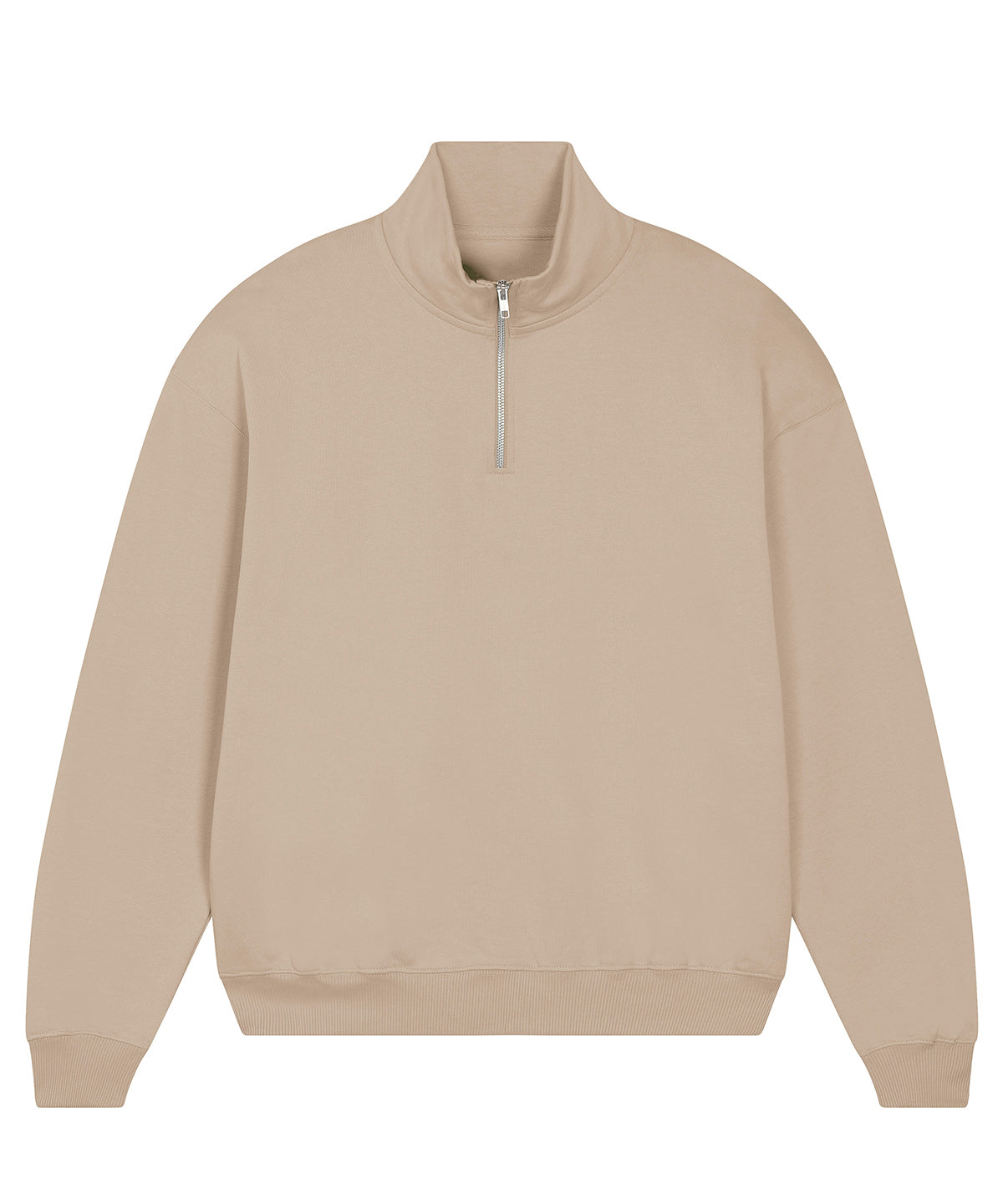 Tryck din logga på Sweatshirts från Stanley/Stella - Anpassa (SX216) Unisex Miller dry tröja med 1/4 dragkedja i färgen Beige för företag, föreningar och privatpersoner