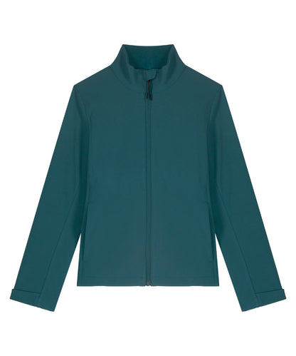 Tryck din logga på Softshelljackor från Stanley/Stella - Anpassa Dam Stella Navigator softshell i färgen Mörkblå för företag, föreningar och privatpersoner