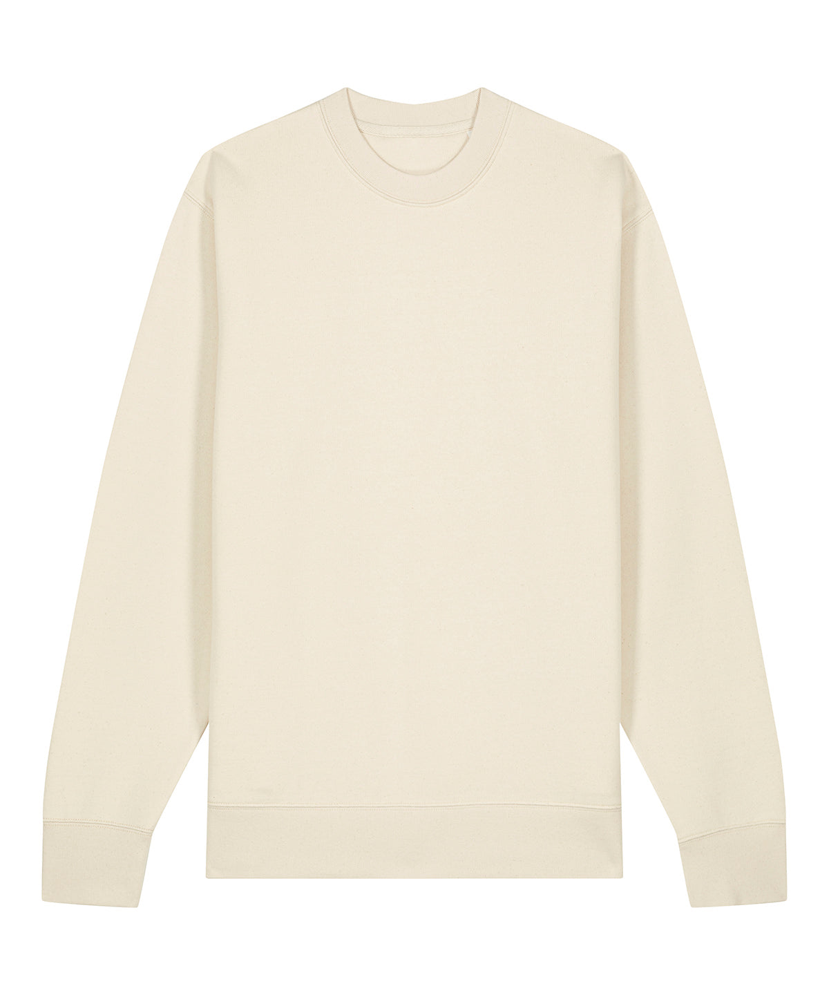 Tryck din logga på Sweatshirts från Stanley/Stella - Anpassa Unisex Changer 2.0 ikonisk sweatshirt med rund hals i färgen Naturligt för företag, föreningar och privatpersoner