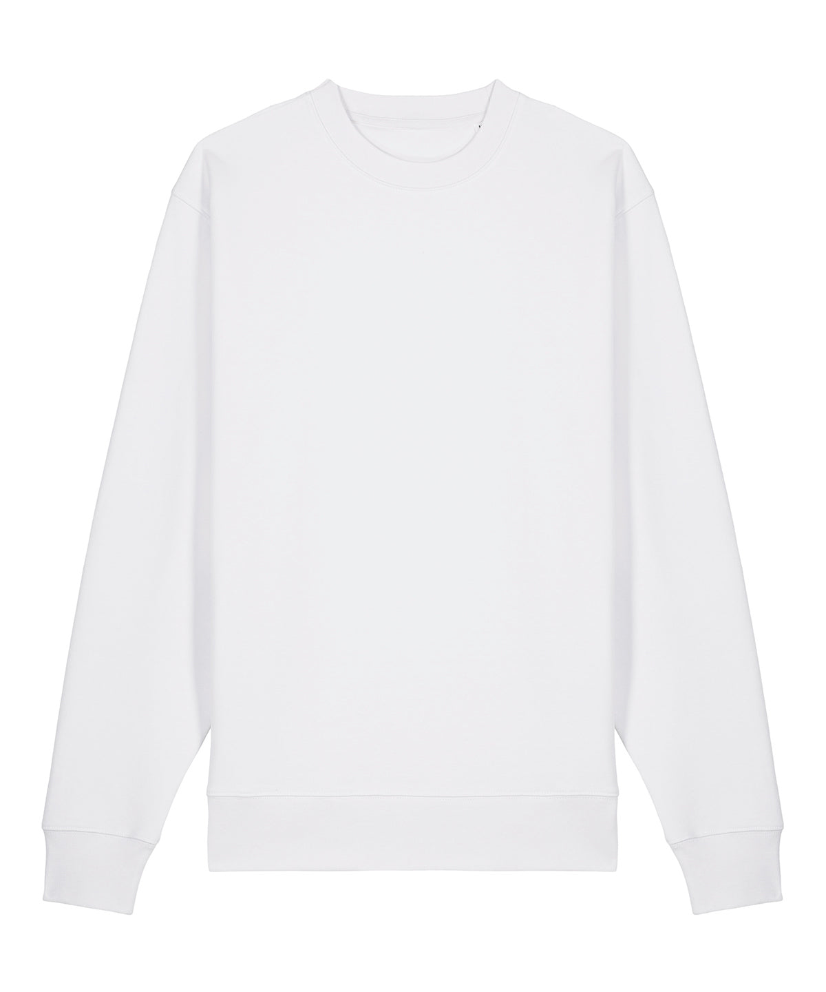 Tryck din logga på Sweatshirts från Stanley/Stella - Anpassa Unisex Changer 2.0 ikonisk sweatshirt med rund hals i färgen Vit för företag, föreningar och privatpersoner