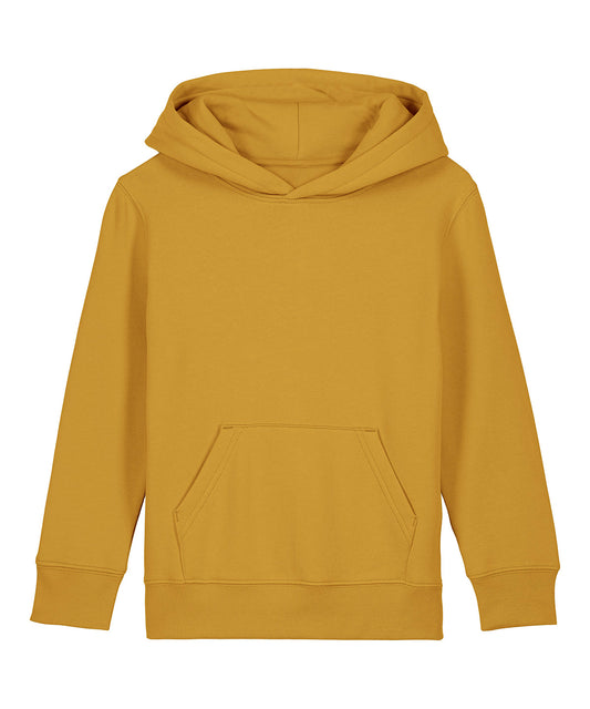 Tryck din logga på Hoodies från Stanley/Stella - Anpassa (3SX706) Barn Mini Cruiser 2.0 ikonisk huvtröja sweatshirt i färgen Mörkgul för företag, föreningar och privatpersoner