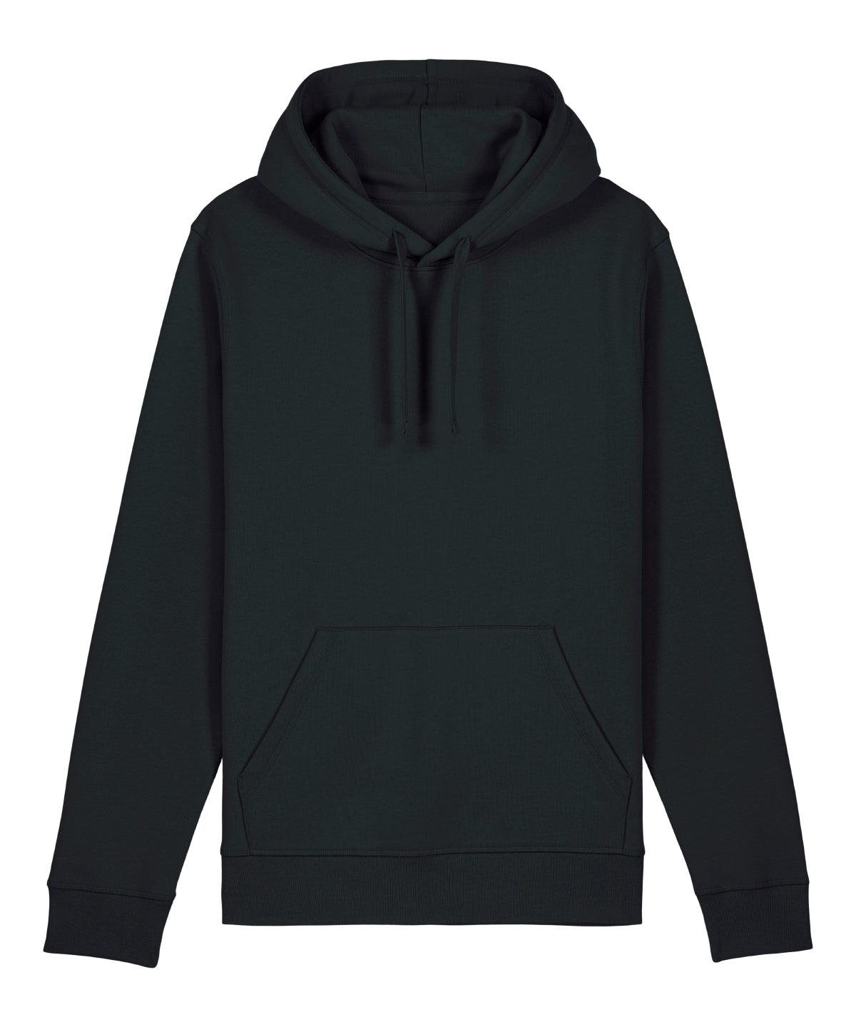 Tryck din logga på Hoodies från Stanley/Stella - Anpassa Unisex Drummer 2.0 huvtröja i färgen Svart för företag, föreningar och privatpersoner