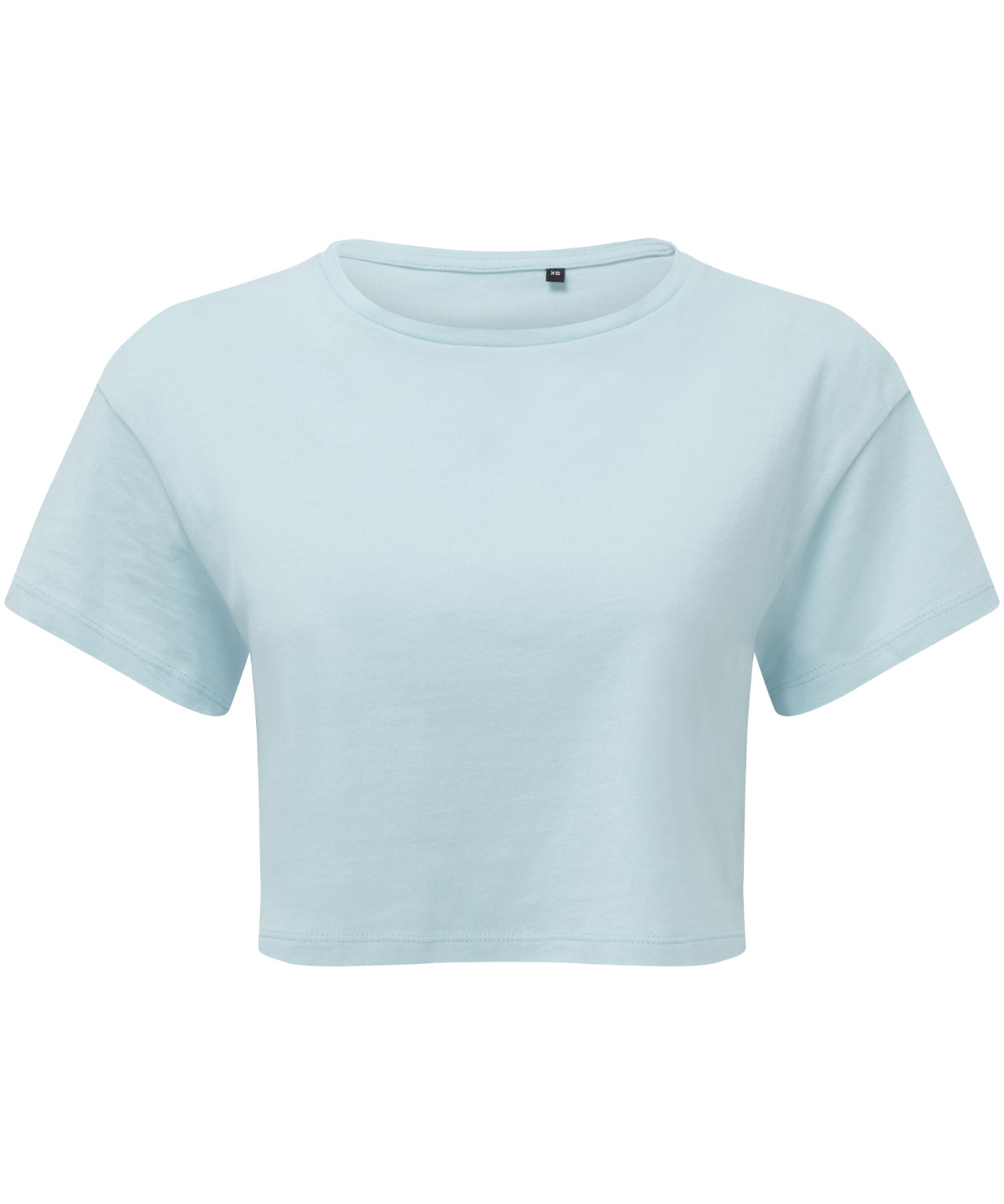 Tryck din logga på T-shirts från TriDri - Anpassa (TR019) TriDri crop top för damer i färgen Himmelblå för företag, föreningar och privatpersoner