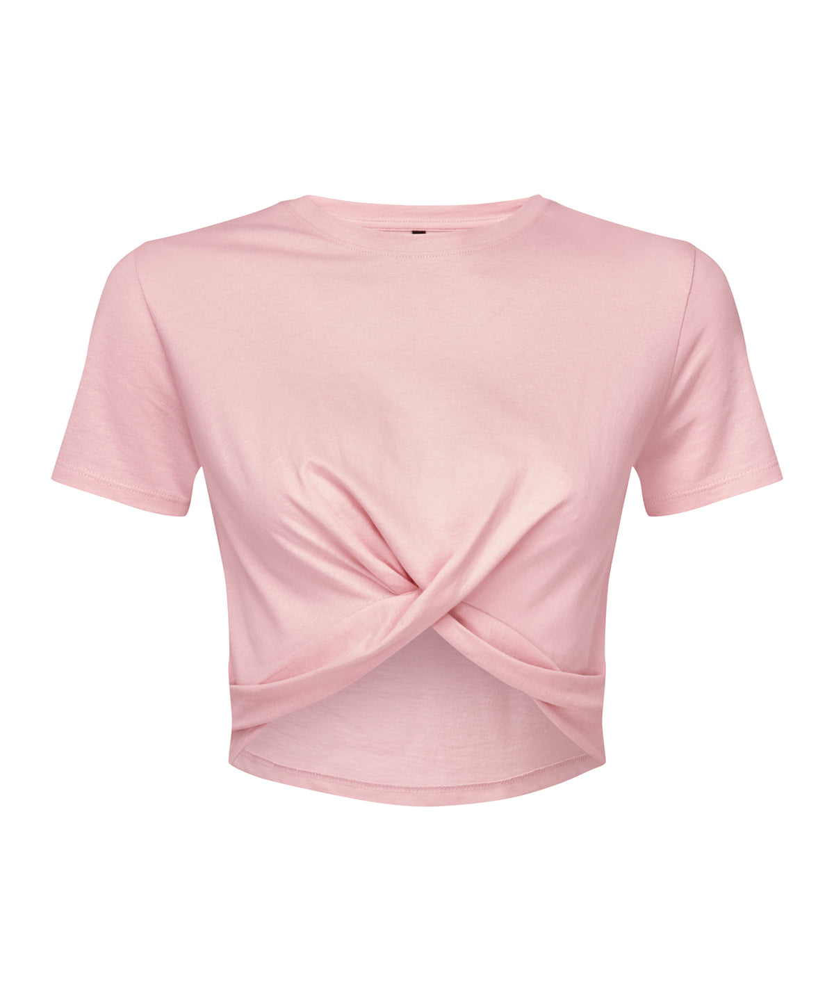 Tryck din logga på T-shirts från TriDri - Anpassa (TR068) Dam TriDri twist crop top i färgen Ljusrosa för företag, föreningar och privatpersoner