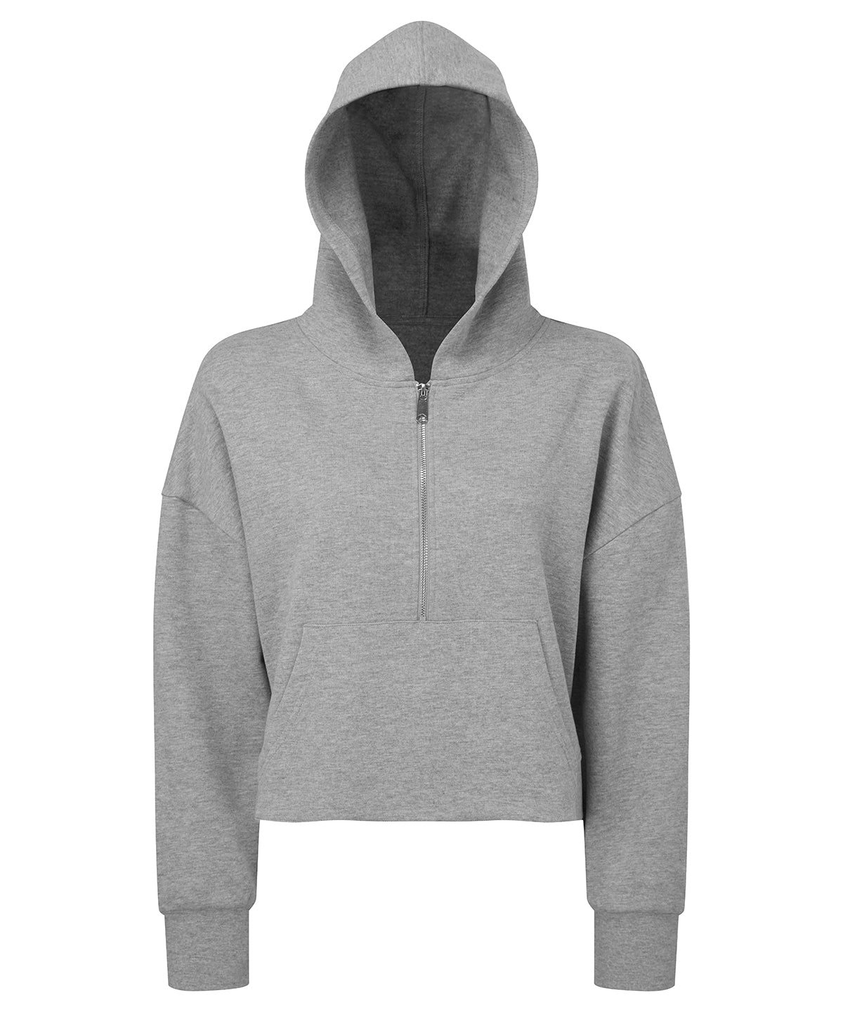 Tryck din logga på Hoodies från TriDri - Anpassa (TR077) TriDri 1/2 zip hoodie för damer i färgen Ljunggrå för företag, föreningar och privatpersoner