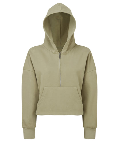 Tryck din logga på Hoodies från TriDri - Anpassa TriDri 1/2 zip hoodie för damer i färgen Ljusgrön för företag, föreningar och privatpersoner