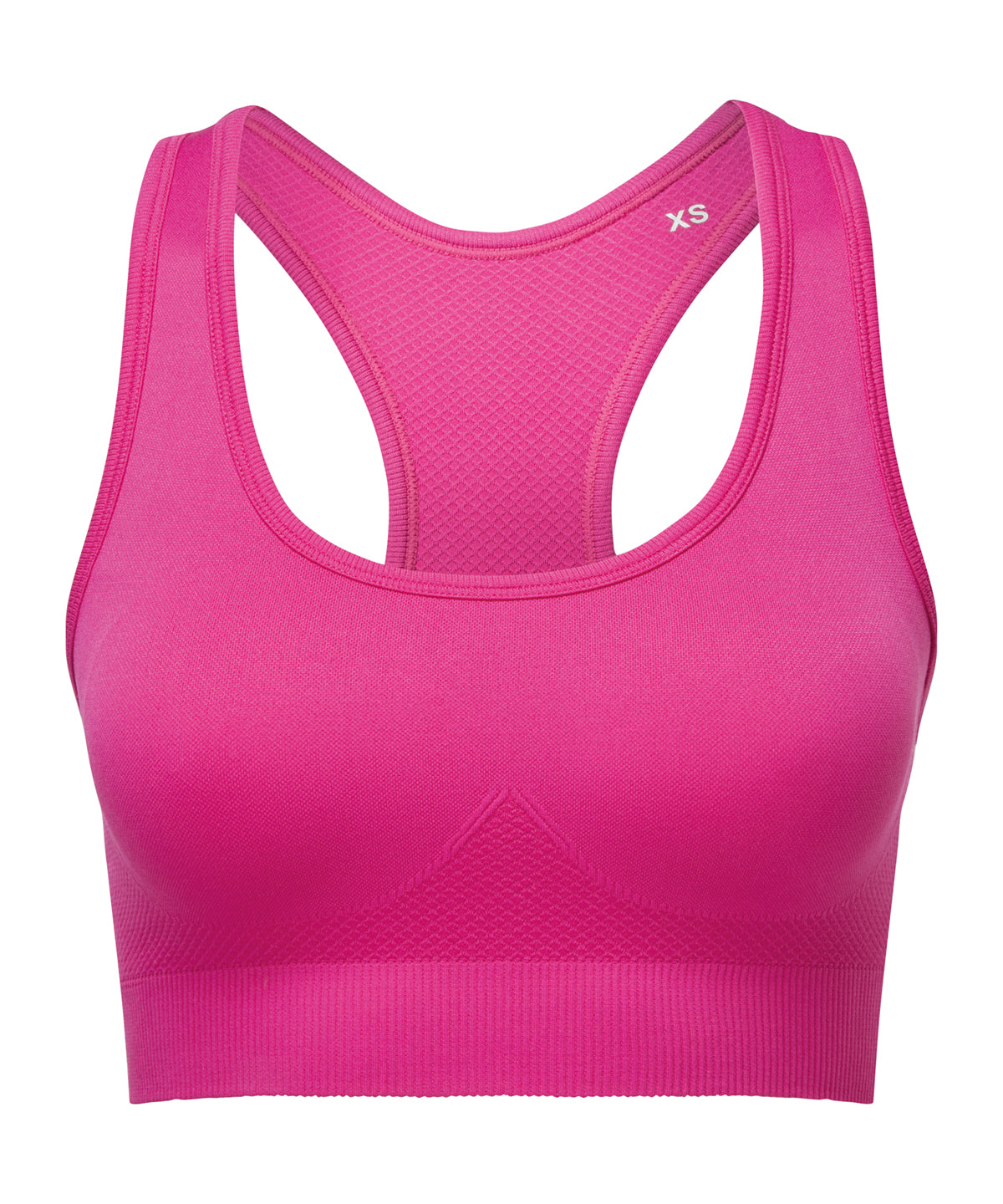 Tryck din logga på Tränings BH från TriDri - Anpassa (TR214) TriDri sömlös '3D fit' multisport-bh i enfärgad modell i färgen Fuchsia för företag, föreningar och privatpersoner