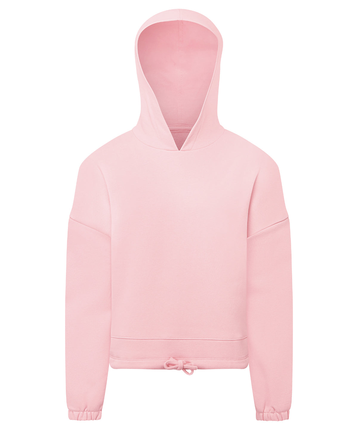 Tryck din logga på Hoodies från TriDri - Anpassa (TR85B) Barn TriDri återvunnen cropped oversize hoodie i färgen Ljusrosa för företag, föreningar och privatpersoner