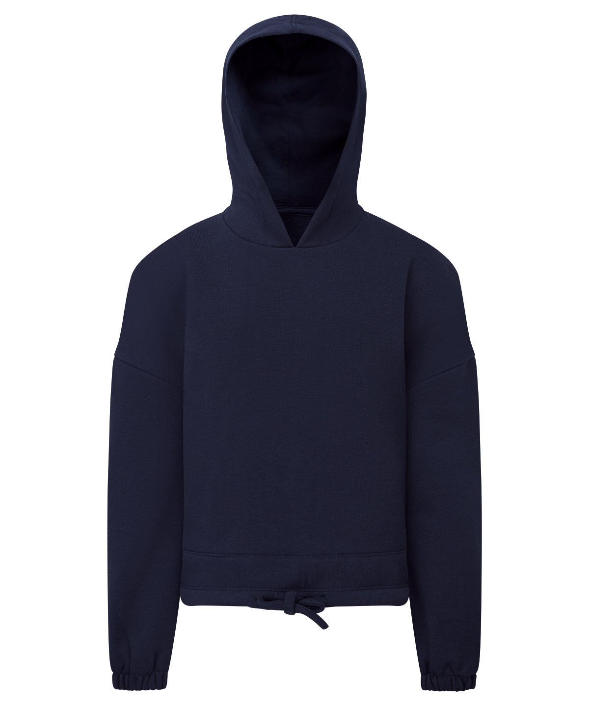 Tryck din logga på Hoodies från TriDri - Anpassa (TR85B) Barn TriDri återvunnen cropped oversize hoodie i färgen Marinblå för företag, föreningar och privatpersoner