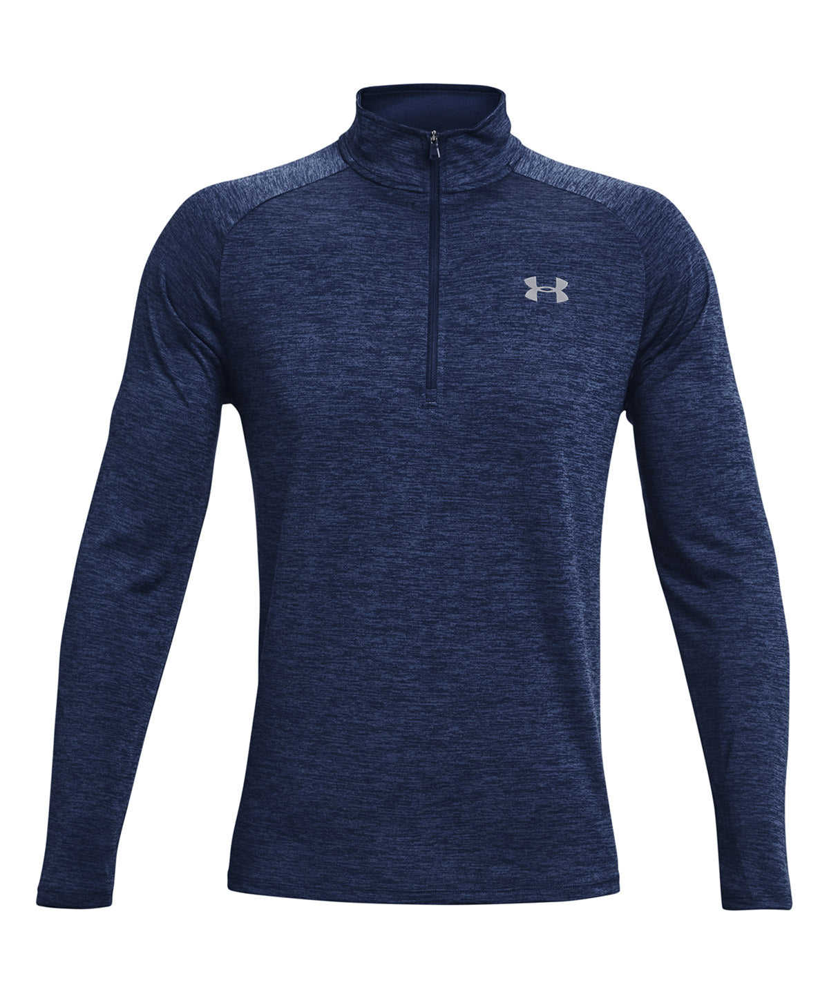 Tryck din logga på Överdelar för sport från Under Armour - Anpassa (UA004) Tech 2.0 1/2 zip långärmad i färgen Marinblå för företag, föreningar och privatpersoner