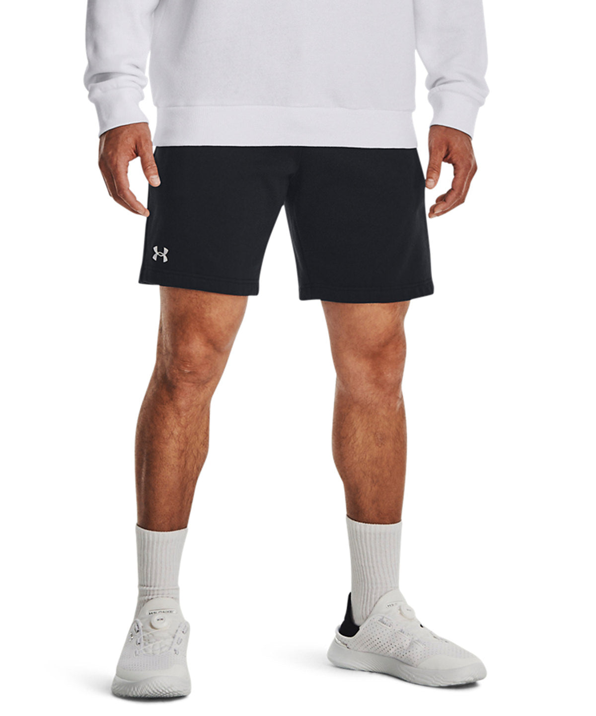 Tryck din logga på Shorts från Under Armour - Anpassa (UA050) UA Rival fleece shorts i färgen för företag, föreningar och privatpersoner