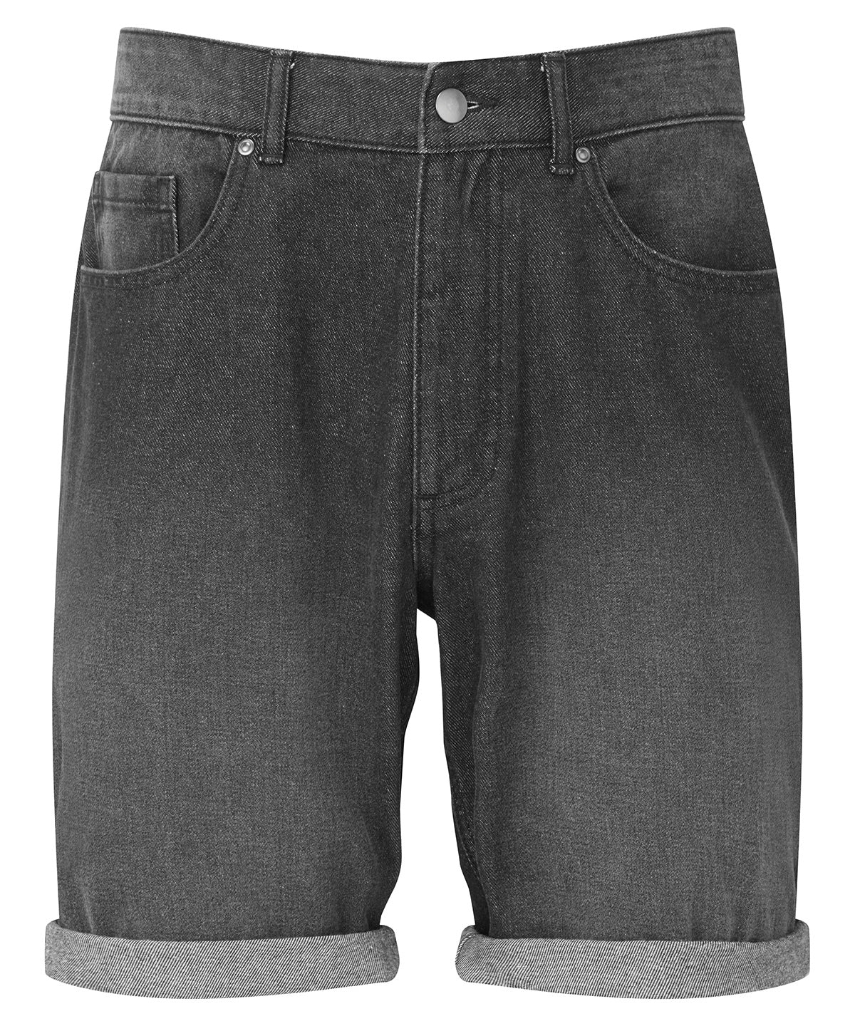 Tryck din logga på Shorts från Wombat - Anpassa (WB908) Jeansshorts för herrar i färgen Svart för företag, föreningar och privatpersoner