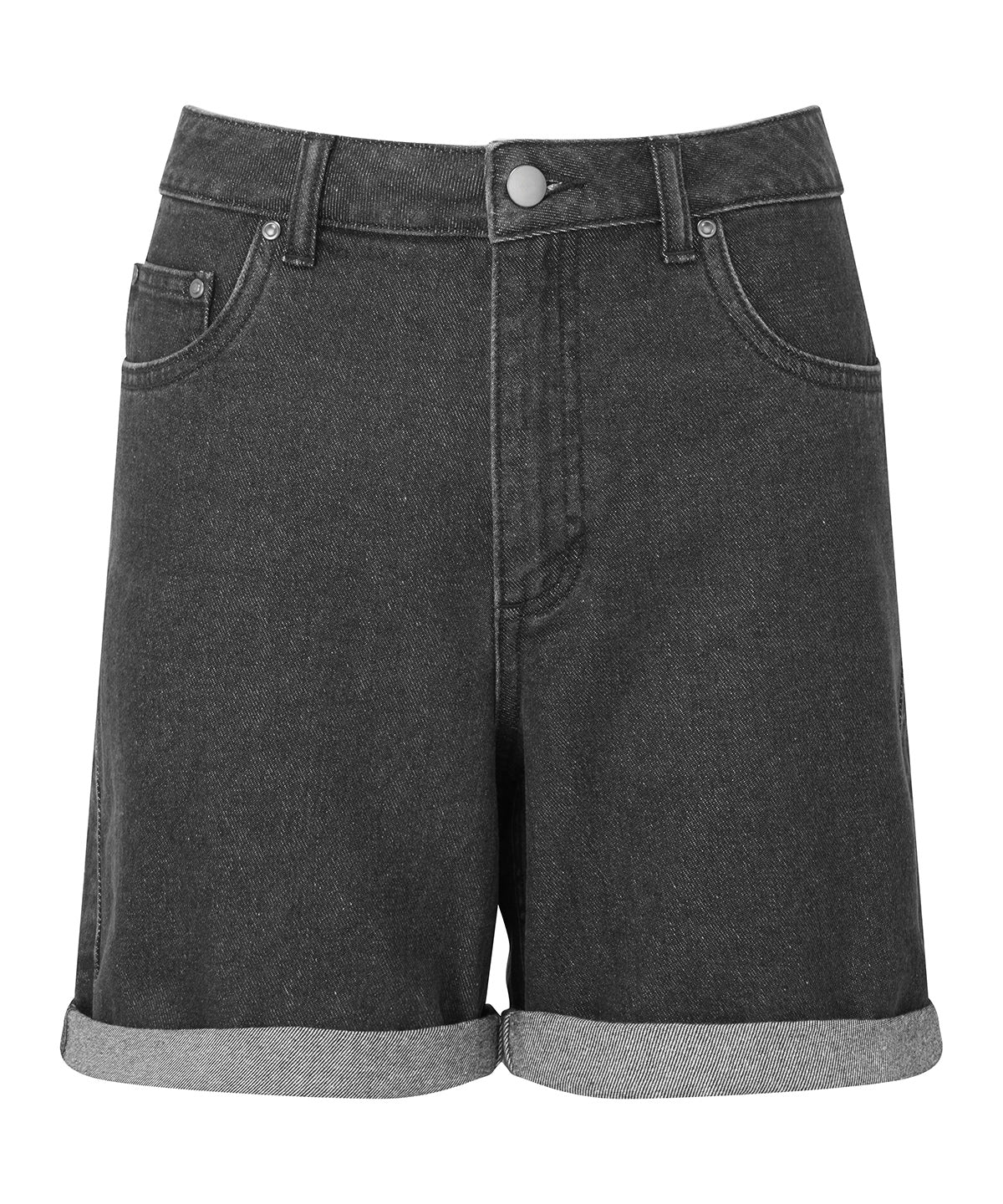 Tryck din logga på Shorts från Wombat - Anpassa (WB909) Jeansshorts för damer i färgen Svart för företag, föreningar och privatpersoner