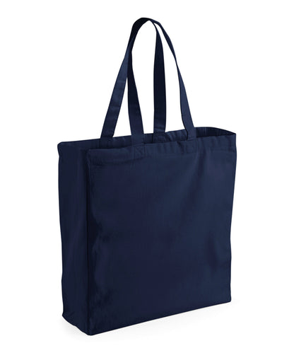 Tryck din logga på Väskor från Westford Mill - Anpassa Klassisk shopper i canvas i färgen Marinblå One Size för företag, föreningar och privatpersoner
