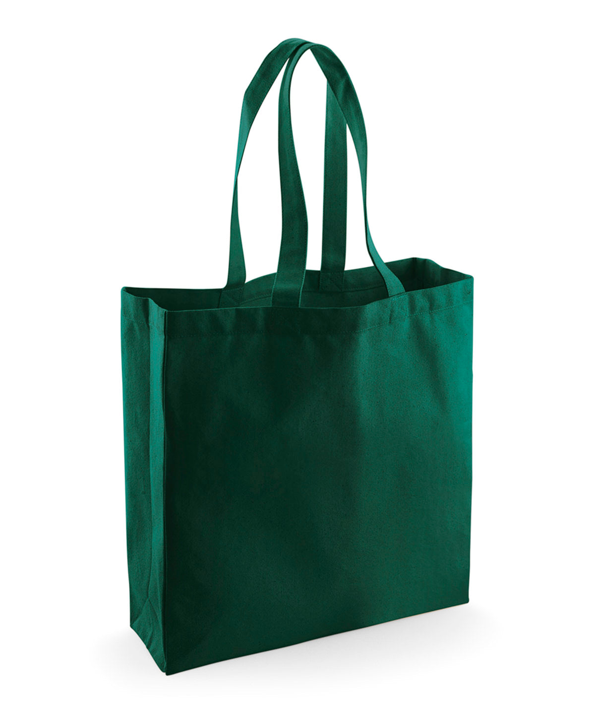 Tryck din logga på Väskor från Westford Mill - Anpassa (WM623) Klassisk shopper i Fairtrade-märkt bomull i färgen Djup grön One Size för företag, föreningar och privatpersoner