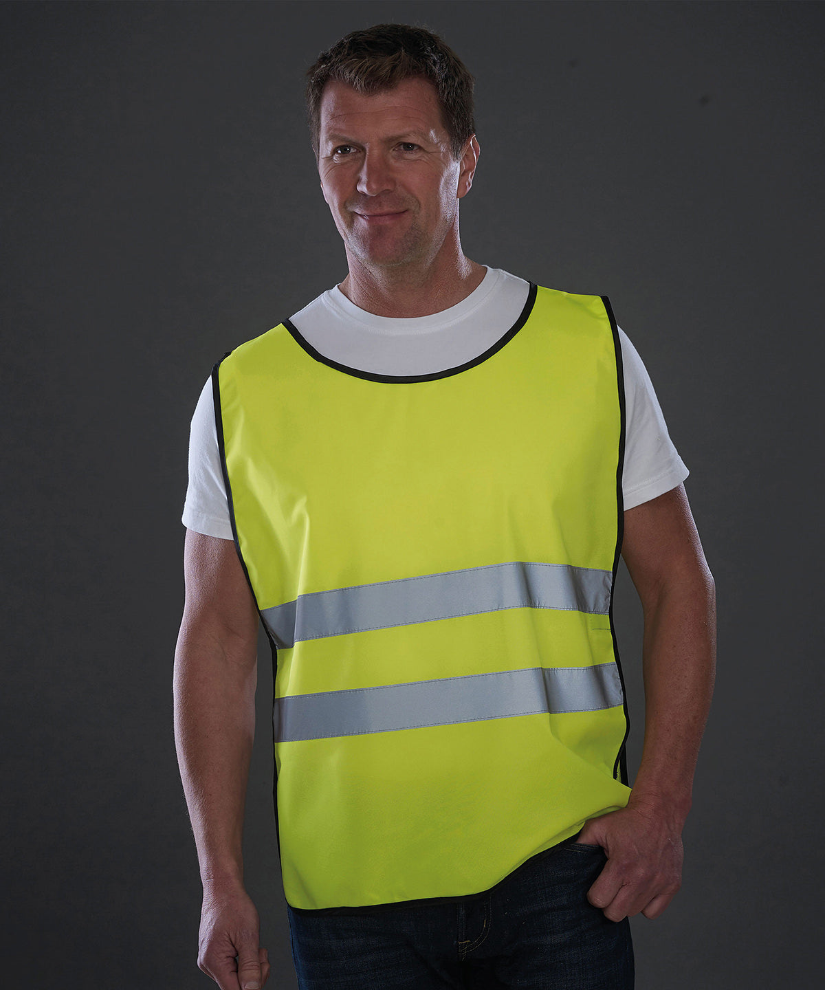 Tryck din logga på Tabarder från Yoko - Anpassa (YK004) Hi-vis 2-bands tabard i färgen för företag, föreningar och privatpersoner