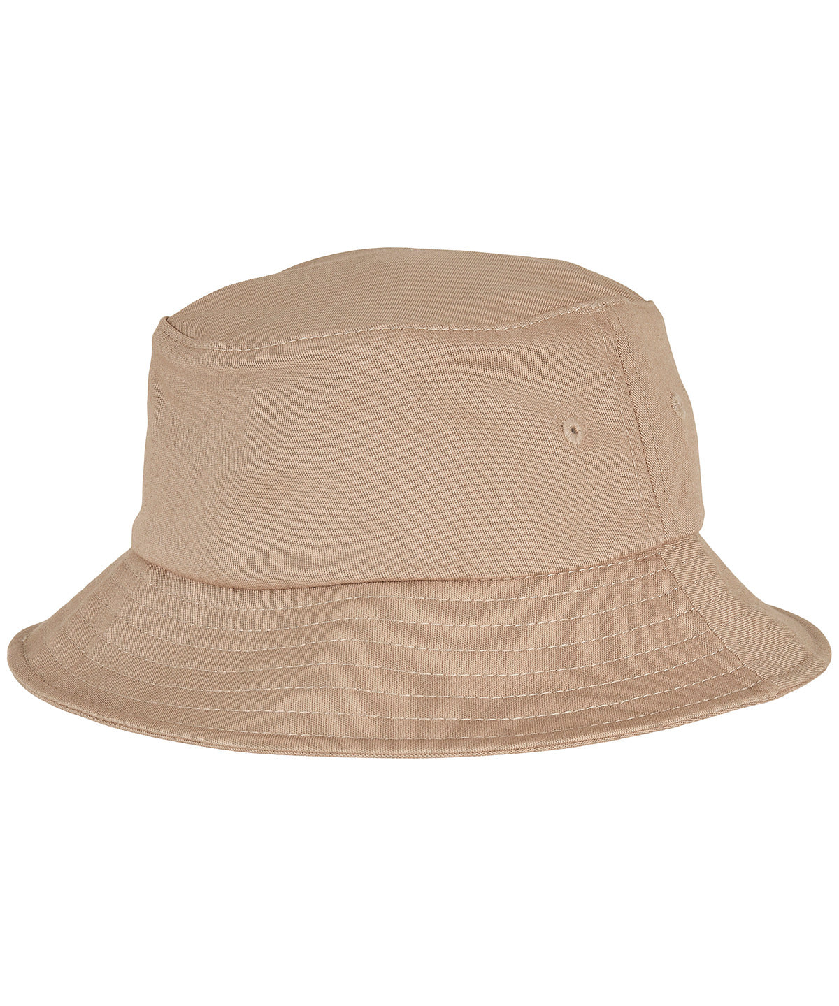 Tryck din logga på Hattar från Flexfit by Yupoong - Anpassa (YP169) Barn Flexfit bomull twill bucket hatt i färgen Khaki One Size för företag, föreningar och privatpersoner