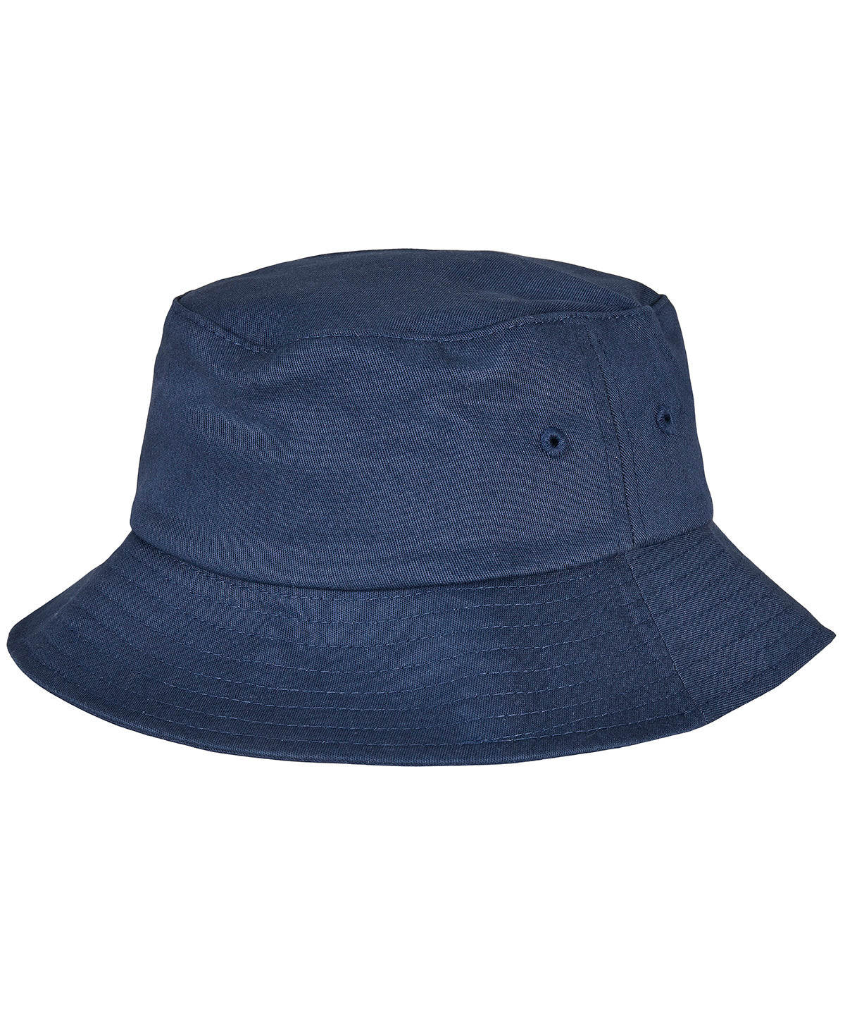 Tryck din logga på Hattar från Flexfit by Yupoong - Anpassa (YP169) Barn Flexfit bomull twill bucket hatt i färgen Marinblå One Size för företag, föreningar och privatpersoner