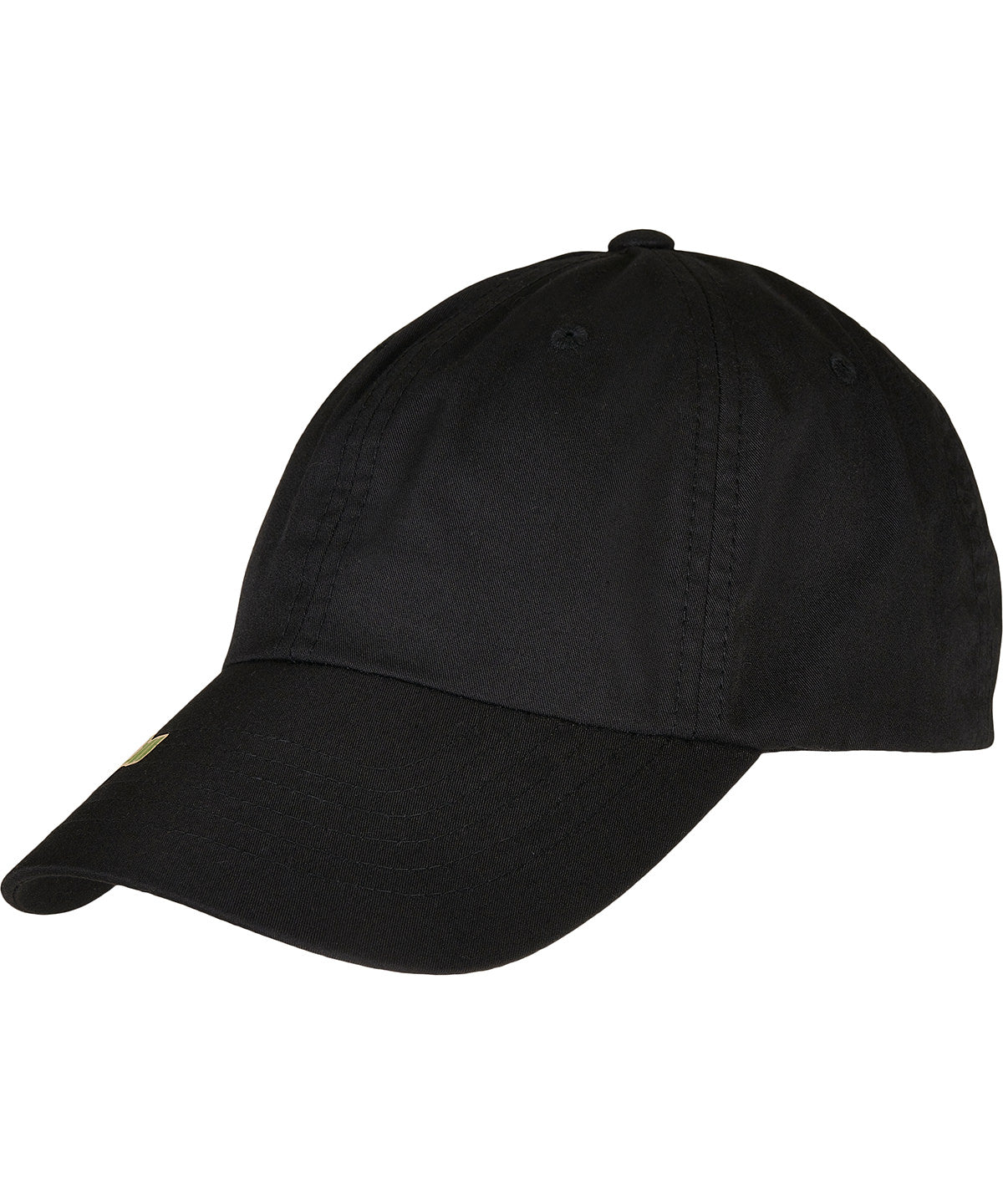 Tryck din logga på Kepsar från Flexfit by Yupoong - Anpassa (YP175) Dad cap i återvunnen polyester i färgen Svart One Size för företag, föreningar och privatpersoner