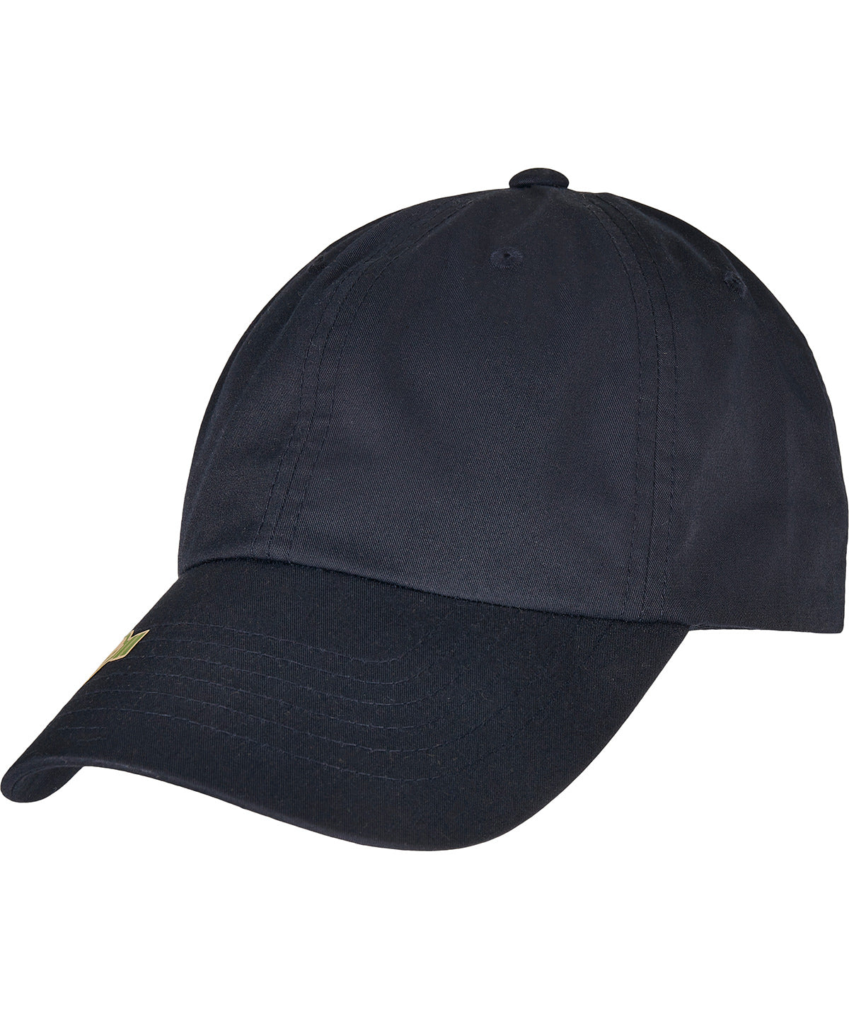 Tryck din logga på Kepsar från Flexfit by Yupoong - Anpassa (YP175) Dad cap i återvunnen polyester i färgen Marinblå One Size för företag, föreningar och privatpersoner