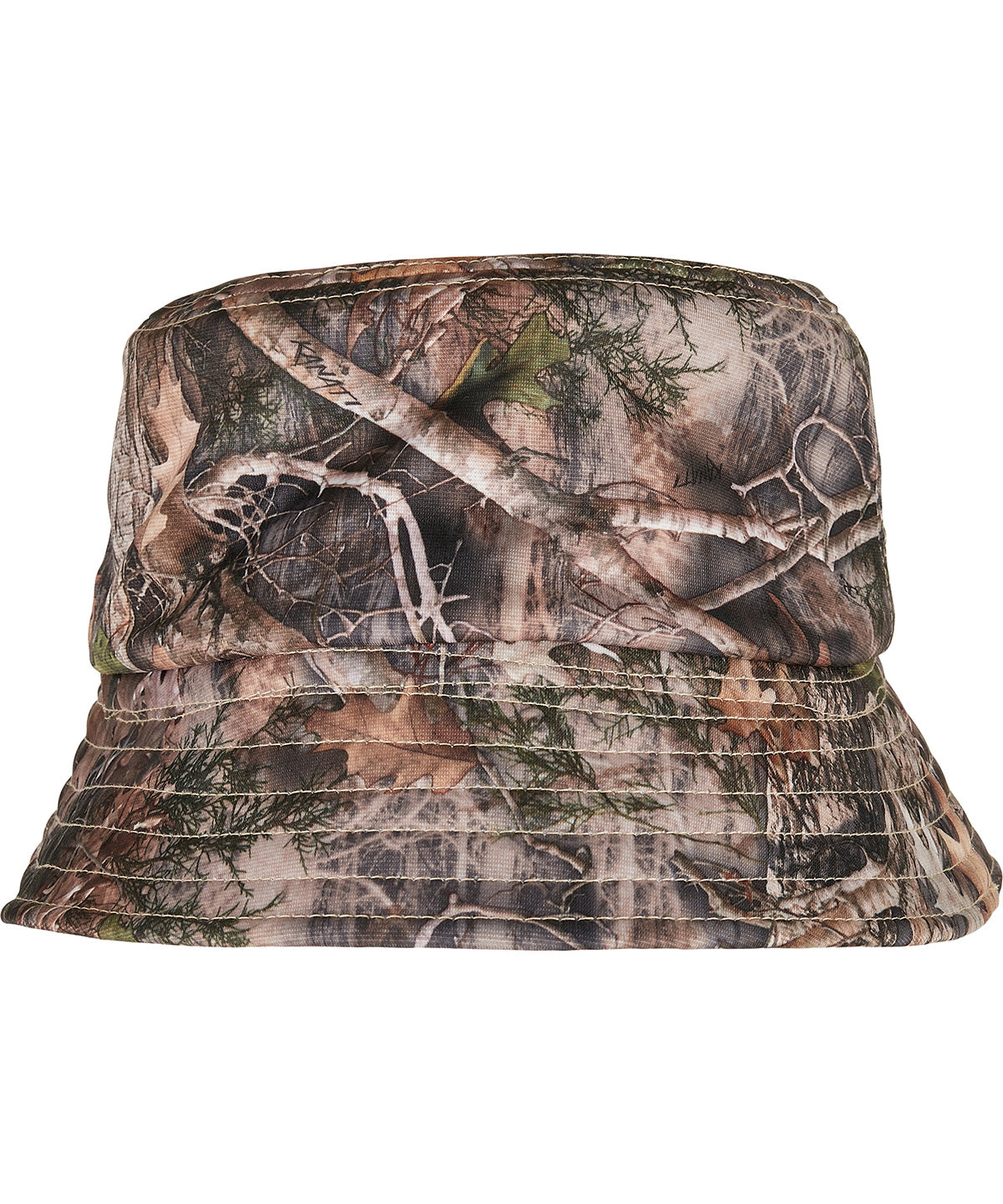 Tryck din logga på Hattar från Flexfit by Yupoong - Anpassa (YP204) Sherpa Real Tree Camo vändbar bucket hatt i färgen Kamouflage One Size för företag, föreningar och privatpersoner