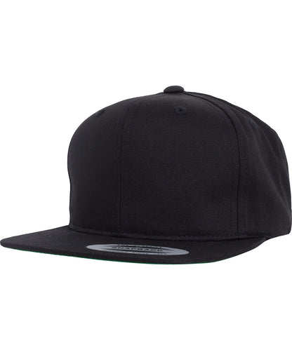 Tryck din logga på Kepsar från Flexfit by Yupoong - Anpassa Pro-style twill snapback keps för ungdomar i färgen Svart One Size för företag, föreningar och privatpersoner