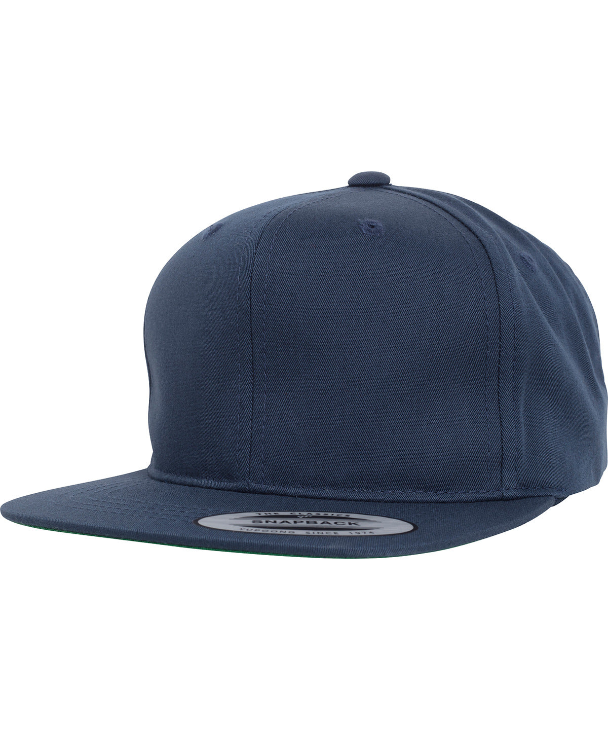 Tryck din logga på Kepsar från Flexfit by Yupoong - Anpassa Pro-style twill snapback keps för ungdomar i färgen Marinblå One Size för företag, föreningar och privatpersoner