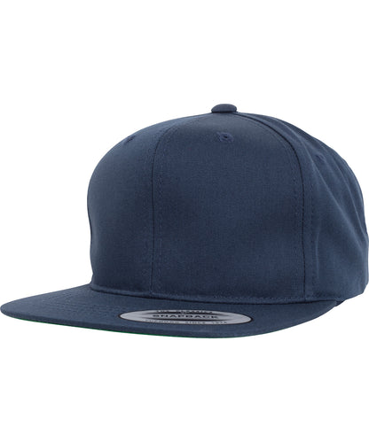 Tryck din logga på Kepsar från Flexfit by Yupoong - Anpassa Pro-style twill snapback keps för ungdomar i färgen Marinblå One Size för företag, föreningar och privatpersoner