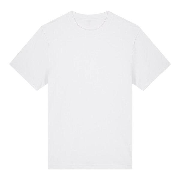 Tryck din logga på T-shirts design från Stanley/Stella - Anpassa Stanley/Stella Sparker 2.0 – Premium Heavy T-shirt i Ekologisk Bomull i färgen White 2XS för företag, föreningar och privatpersoner