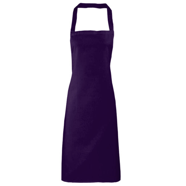 Tryck din logga på Förkläden design från Premier - Anpassa Premier PW102 – Ekologiskt Certifierat Bomullsförkläde i färgen Aubergine för företag, föreningar och privatpersoner