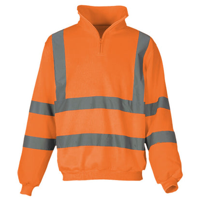 YOKO Hi-vis ¼ zip sweatshirt YK031