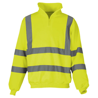 YOKO Hi-vis ¼ zip sweatshirt YK031